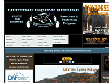 Tablet Screenshot of lifetimeequinerefuge.org